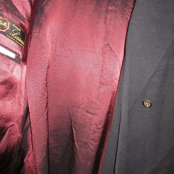 TESSUTO LESSONA Jackets & Coats Mens Black Lined Wool Jacket